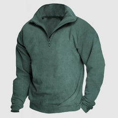 Men's Casual Loose Zipper Suede Pullover Shirt ( NEW )