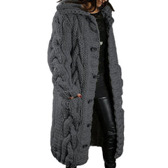2023 Knitted Thick-Line Jumper Coat