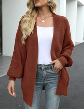 Women's Lantern Sleeve Cardigan with Pocket