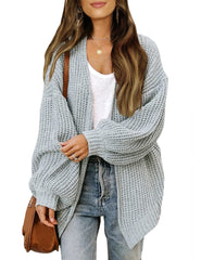 Women's Lantern Sleeve Cardigan with Pocket
