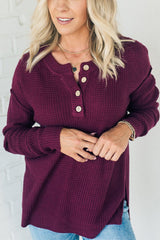 Women‘s Oversized Waffle Knit Sweater