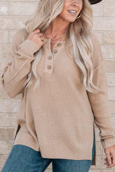 Women‘s Oversized Waffle Knit Sweater