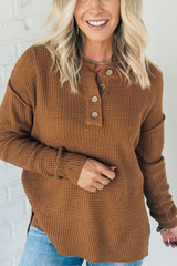 Women‘s Oversized Waffle Knit Sweater