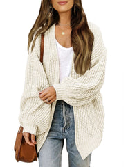 Women's Lantern Sleeve Cardigan with Pocket