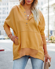 Oversized Pullover Sweatshirt with Pockets—Buy 2 Free Shipping