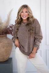 Finland Acid Wash Oversized Pullover