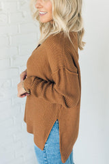 Women‘s Oversized Waffle Knit Sweater