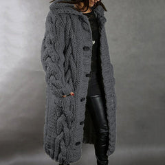 2023 Knitted Thick-Line Jumper Coat