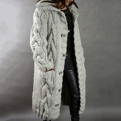 2023 Knitted Thick-Line Jumper Coat