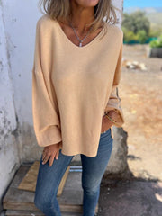 Fall V-neck Comfort Sweater Pullover