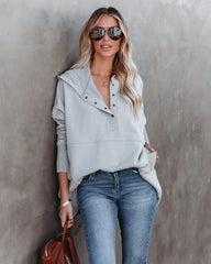 Oversized Pullover Sweatshirt with Pockets—Buy 2 Free Shipping