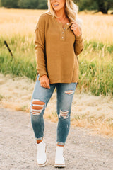 Women‘s Oversized Waffle Knit Sweater