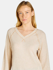 Women's Waffle Knit Sweatshirt