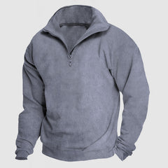 Men's Casual Loose Zipper Suede Pullover Shirt ( NEW )