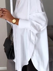 Women's Long Sleeve Shirt Collar Solid,Button Tops