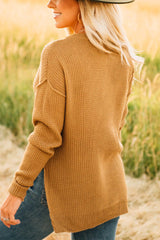 Women‘s Oversized Waffle Knit Sweater