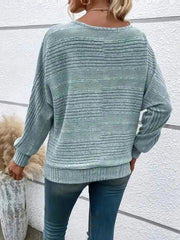 ⏰Women's Soft Solid Batwing Sleeve Pullover Long Sleeve Top