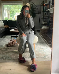 Fall Knit Top Sweater Set