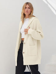 Women's Long Sleeve Button Lapel Oversized Cardigan