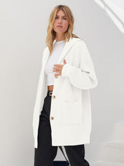 Women's Long Sleeve Button Lapel Oversized Cardigan