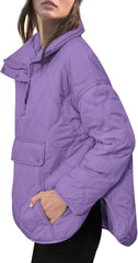 Women's Puffer Pullover Quilted Lightweight Jacket