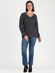 Women's Waffle Knit Sweatshirt