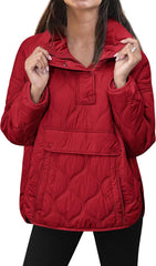 Women's Puffer Pullover Quilted Lightweight Jacket