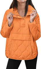 Women's Puffer Pullover Quilted Lightweight Jacket