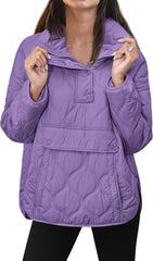 Women's Puffer Pullover Quilted Lightweight Jacket