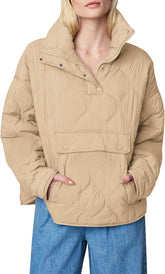 Women's Puffer Pullover Quilted Lightweight Jacket