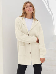 Women's Long Sleeve Button Lapel Oversized Cardigan