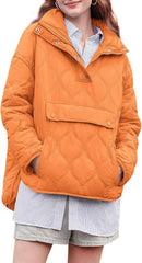 Women's Puffer Pullover Quilted Lightweight Jacket