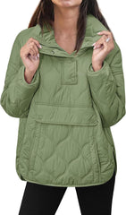 Women's Puffer Pullover Quilted Lightweight Jacket