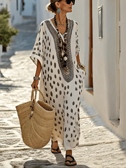 Women Summer Loose Polka Dot Dress