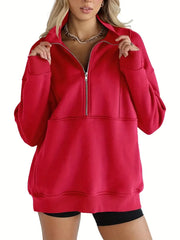 Solid color half-zip pullover sweatshirt (BUY 2 FREE SHIPPING)