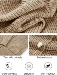 Women's Long Sleeve Button Lapel Oversized Cardigan