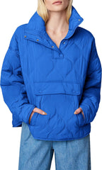 Women's Puffer Pullover Quilted Lightweight Jacket