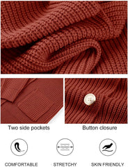 Women's Long Sleeve Button Lapel Oversized Cardigan