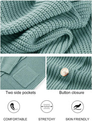 Women's Long Sleeve Button Lapel Oversized Cardigan