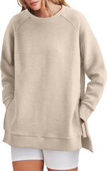 Women's Side Zipper Oversized Sweatshirt (Buy 2 Free Shipping)