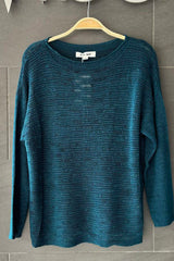 Casual retro solid color woolen long-sleeved sweater