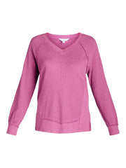 Women's Waffle Knit Sweatshirt