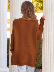 2023 Casual Batwing Sleeve Crewneck Knit Pullover Sweater