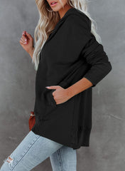 Oversized Pullover Sweatshirt with Pockets—Buy 2 Free Shipping