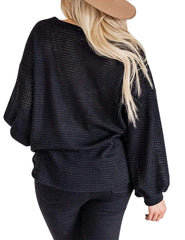 Fall Full Cozy Waffle Pullover