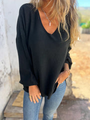 Fall V-neck Comfort Sweater Pullover