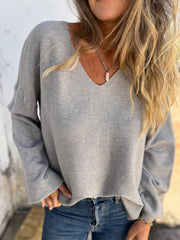 Fall V-neck Comfort Sweater Pullover