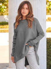 2023 Casual Batwing Sleeve Crewneck Knit Pullover Sweater