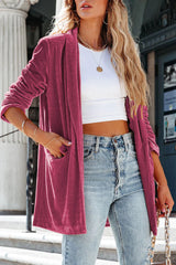Don't Think Twice Velvet Cardigan Coat