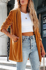 Don't Think Twice Velvet Cardigan Coat